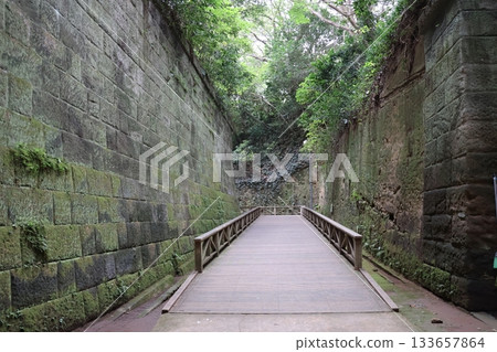 The remains of a former Japanese military fortress on Sarushima, an uninhabited island off the coast of Yokosuka The remains of a former Japanese military fortress on Sarushima, an uninhabited island off the coast of Yokosuka 133657864