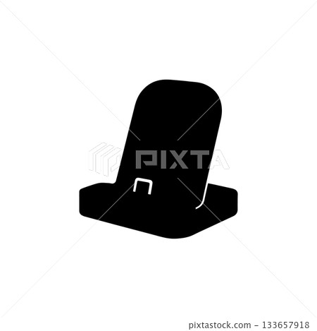 phone charging dock silhouette icon mobile device stand holder station equipment illustration 133657918