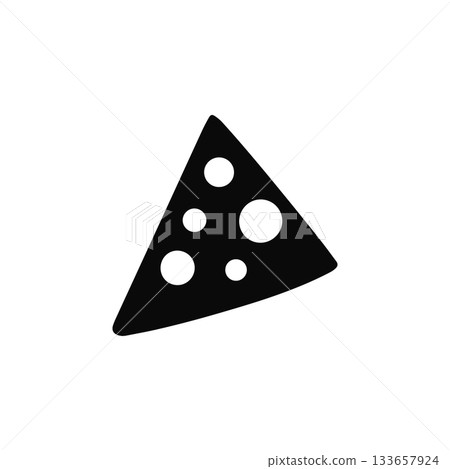 pizza slice icon silhouette fast food snack with cheese topping illustration pizza slice icon silhouette fast food snack with cheese topping illustration 133657924