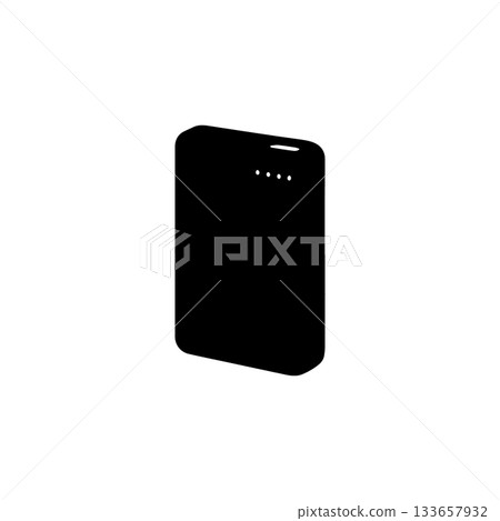 power bank silhouette icon portable charger external battery pack travel device illustration power bank silhouette icon portable charger external battery pack travel device illustration 133657932
