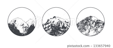 Mountain grunge texture 133657940