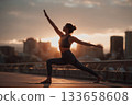yoga, silhouette, woman 133658608