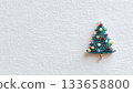 Miniature Christmas tree decorations made from beads and colored pearls 133658800