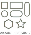 Decorative Frames Set, Geometric Shapes and Borders for Labels, Stickers and Design. Vector illustration 133658855