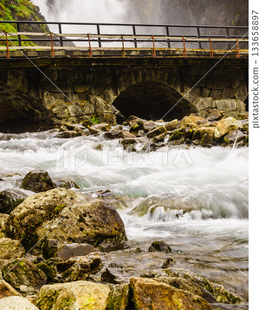 Latefossen waterfall Norway, Hordaland Latefossen waterfall Norway, Hordaland 133658897
