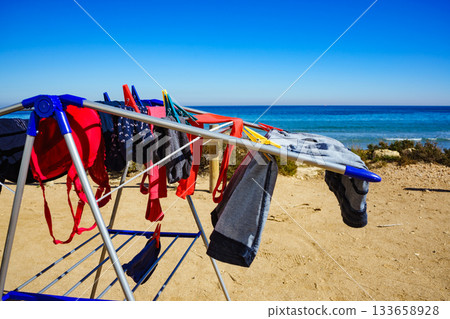Clothes hanging to dry outdoor Clothes hanging to dry outdoor 133658928