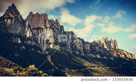 Mountain of Montserrat, Catalonia Spain. Mountain of Montserrat, Catalonia Spain. 133658936