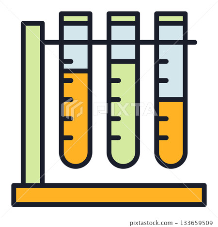 Test Tubes vector Science colored icon or symbol 133659509
