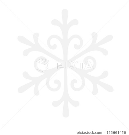 Single hand drawn white snowflake isolated on transparent background. One snow icon. Decorative winter weather graphic element, clipart object. Simple vector illustration. Frost, Christmas decor. Single hand drawn white snowflake isolated on transparent background. One snow icon. Decorative winter weather graphic element, clipart object. Simple vector illustration. Frost, Christmas decor. 133661456