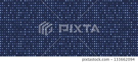 Digital background with abstract blue pixel pattern, technology futuristic vector design or tech banner. Data geometric grid for business finance, science concept. Crypto backdrop, blockchain concept 133662094
