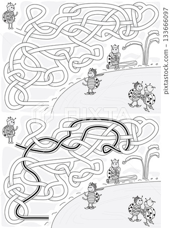 Ladybug Winter Maze 133666097