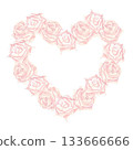 A romantic frame of delicate peach roses 133666666
