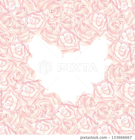 A card of delicate peach roses with a heart-shaped space for your text A card of delicate peach roses with a heart-shaped space for your text 133666667