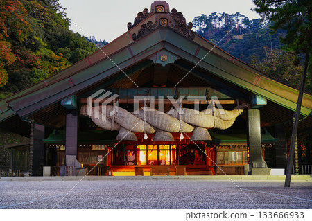 Izumo Taisha Shrine Kagura Hall at dawn 133666933