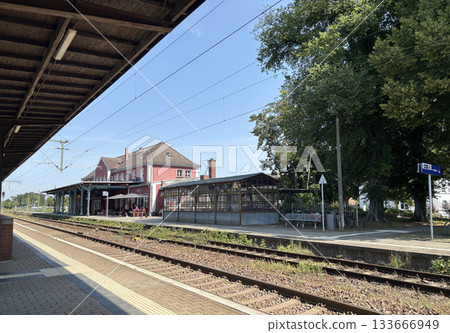 Fürstenberg-Hafel station in the northern state of Brandenburg, Germany (people's faces cannot be recognized) Fürstenberg-Hafel station in the northern state of Brandenburg, Germany (people's faces cannot be recognized) 133666949