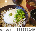 Fragrant grated yam soba noodles and sweet sweet red bean soup 133668149