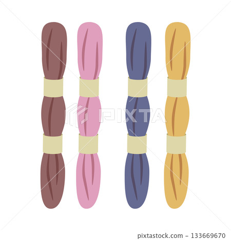 Simple illustration of embroidery thread 133669670