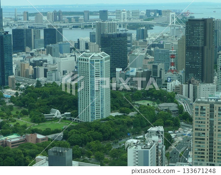 麻布台新城空中大廳、東京鐵塔和芝街 麻布台新城空中大廳、東京鐵塔和芝街 133671248