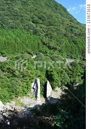 The Married Couple Rocks at Yunoue Onsen (Fukushima Prefecture) 133671618