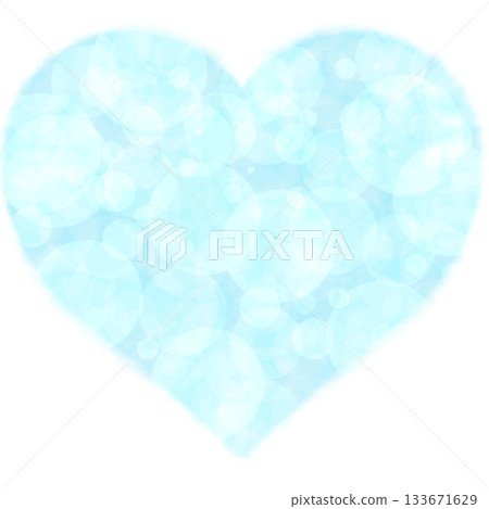 A soft, light blue, fairytale-like heart illustration material. A soft, light blue, fairytale-like heart illustration material. 133671629