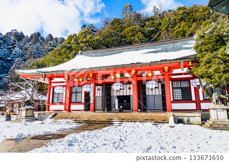Kurama Temple in Kyoto in winter - Main Hall 133671650