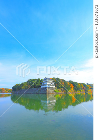 View of the northwest corner tower of Nagoya Castle, Nagoya City, Aichi Prefecture 133671672