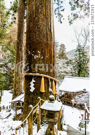 Kyoto Kurama Temple in winter, Osugi Shrine 133671915