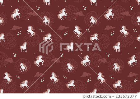 Horse seamless pattern 133672377