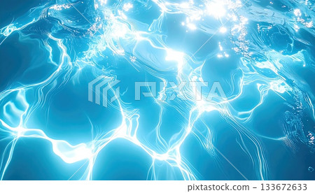 【AI影像】陽光下波光粼粼的清澈水面 133672633