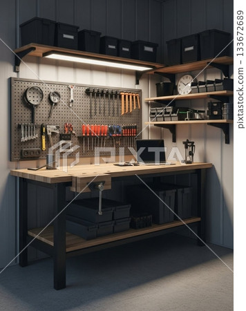 [AI-generated] Workbench Style Design 133672689