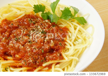 Delicious meat pasta 133672969