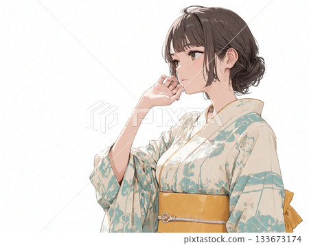 穿和服的女孩 133673174