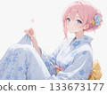 穿和服的女孩 133673177
