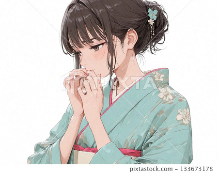 穿和服的女孩 133673178