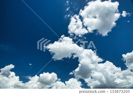blue sky and white clouds blue sky and white clouds 133673205
