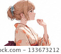 穿和服的女孩 133673212