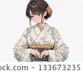穿和服的女孩 133673235