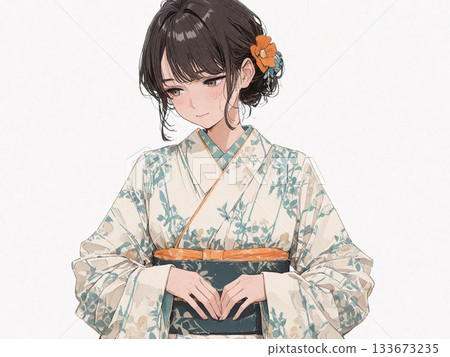 穿和服的女孩 133673235