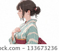 穿和服的女孩 133673236