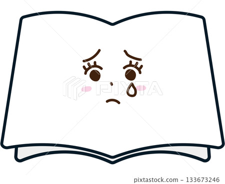 Crying book character 133673246