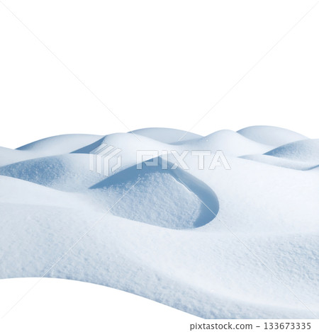 一幅描繪寧靜冬日氛圍的畫面，飄落的雪花漂浮在白色背景上。 133673335