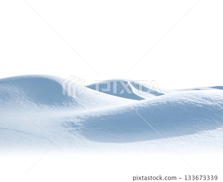 一幅描繪寧靜冬日氛圍的畫面，飄落的雪花漂浮在白色背景上。 133673339