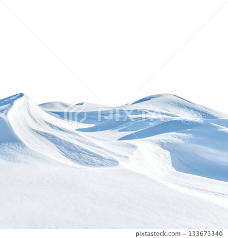 一幅描繪寧靜冬日氛圍的畫面，飄落的雪花漂浮在白色背景上。 133673340