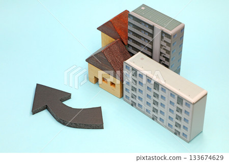 Image of rising real estate values Image of rising real estate values 133674629