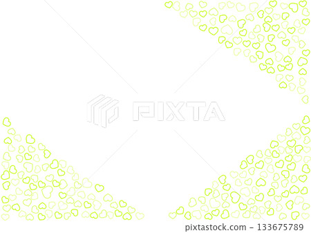Heart pattern background, yellow-green, 3-color border heart Heart pattern background, yellow-green, 3-color border heart 133675789
