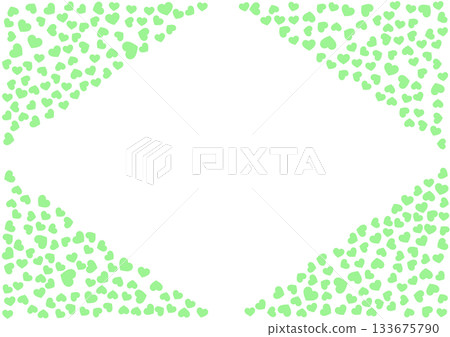 Heart pattern background Green monochrome Heart 133675790