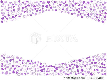 Heart pattern background Purple 3 colors Border and solid color Heart 133675803