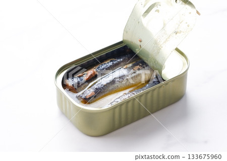 Sardines in Oil - Canned sardines made from fresh sardines marinated in olive oil 133675960