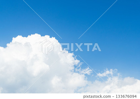 Late summer sky: Clear blue afternoon sky and clouds 49 Late summer sky: Clear blue afternoon sky and clouds 49 133676094