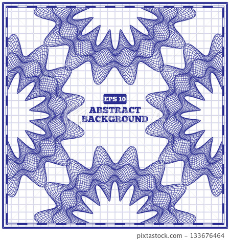 Abstract background with pattern on a sheet in a cage. Vector illustration. Abstract background with pattern on a sheet in a cage. Vector illustration. 133676464